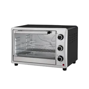 Stainless Steel Luxury 3 Knob 2000W Power OEM Customized Electric Oven Pizza Toaster Convection Kitchen Oven