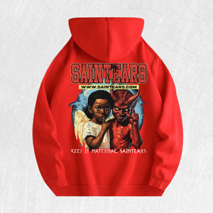 Felpa con Cappuccio Saintears con Grafica Angelo <span class=keywords><strong>e</strong></span> Diavolo, 100% Cotone, Magazzino USA, 6 Colori - Product Image 2