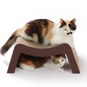 Cama e Arranhador Moderno 2 em 1 Ecológico Zhizao KC15-Z1 para Gatos com Embalagem de Papelão Certificada BSCI - Product Image 2