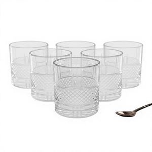 Verre à whisky torsadé de luxe style Old Fashioned, 10 onces, en cristal écologique, pour Bourbon, Scotch, Rhum - Stock entrepôt US - Product Image 1