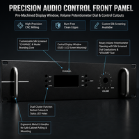 Boîtier électronique pour amplificateur audio en aluminium 2U de 19 pouces, châssis industriel en rack SGCC