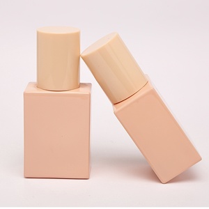Glass Square Transparent <b>Empty</b> Lotion Pump <b>Bottle</b> For Cosmetic Foundation Liquid <b>Spray</b> Perfume - Product Image 1