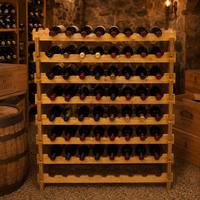 Étagère à vin en bambou à 8 niveaux, capacité de 96 bouteilles, modulaire, empilable, en bois, pour cave, bar à domicile, cuisine