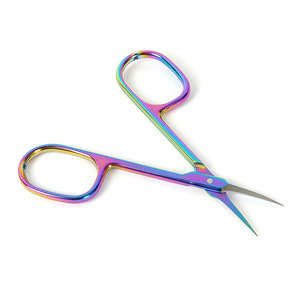Tijeras de piel muerta de acero inoxidable de segunda generación de estilo ruso, tijeras para recortar cejas, Punta puntiaguda, Belleza - Product Image 3