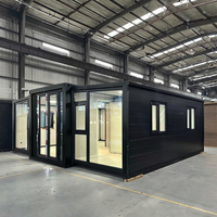 Maison conteneur pliable à double aile extensible de 20 et 40 pieds, moderne, préfabriquée, modulaire, pour une vie de luxe