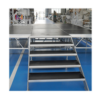 Événement extérieur piste de danse en alliage d'aluminium scène podium avec système de treillis DJ toit carré motif carré