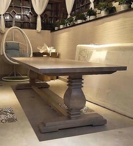 Bộ Bàn Ăn Bằng Gỗ Mộc Mạc Với 6 Ghế Bàn Ăn Thiết Kế Công Nghiệp Cổ 6 8 Chỗ Ngồi Bàn Nhà Bếp Bằng Gỗ Nguyên Khối Khai Hoang - Product Image 3