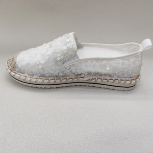 Espadrilles plates pour femmes, nouvelle collection, OEM, dessus en maille à paillettes, légères, respirantes, semelle antidérapante, confortables, décontractées - Product Image 6