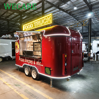Fourgon de restauration mobile WECARE entièrement équipé, four à pizza, barbecue, bar extérieur, stand de beignets et desserts, avec équipement de cuisine complet