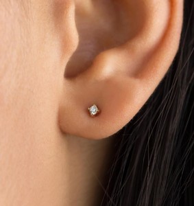 Inspire Jewelry-pendientes de plata de primera ley con forma de diamante para mujer, aretes pequeños, oro de 18 quilates, 18K, logotipo personalizado, <span class=keywords><strong>2022</strong></span> - Product Image 3