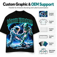 Kaos Oblong Pria Ukuran Besar Sablon Grafis Label Pribadi Grosir, Custom Print Streetwear Kerah Bulat Kasual