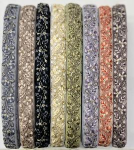 2025 Wholesale Floral Embroidered Vintage Ethnic Style Tulle <strong>Lace</strong> Craft Trimming Border Colorful Mesh Embroidery <strong>Lace</strong> <strong>Trim</strong> - Product Image 3