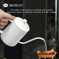 Carafe à café à bec de cygne en acier inoxydable 350 ml, design moderne BOSCO, écologique et faite à la main