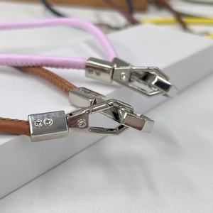 Sangles courtes pour téléphone portable, couleur unie, en cuir, <span class=keywords><strong>cordon</strong></span> de téléphone universel, bracelet pour <span class=keywords><strong>homme</strong></span> et femme, accessoire. - Product Image 5