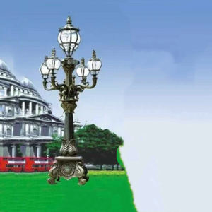 Lampes de jardin européennes décoratives en <span class=keywords><strong>fer</strong></span> forgé rétro, lampadaire, décoration, zones piétonnes, lanterne sur poteau - Product Image 1