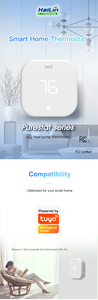 Thermostat intelligent WiFi AC programmable 5+1+1 jours avec écran couleur TFT compatible HVAC avec Alexa Google Home - Product Image 2