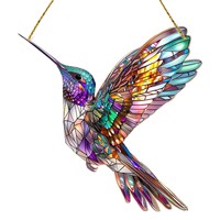 Adorno Navideño Acrílico 2D con Diseño de Pájaro para Colgar en la Pared de la Sala de Estar o la Puerta del Jardín, Ideal para Regalo