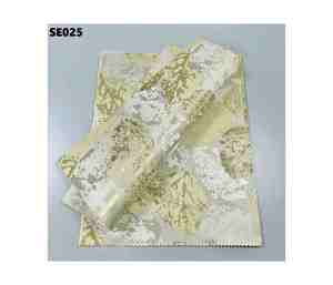 Foulard rectangulaire en soie couleur unie or Aso Oke headtie mode africaine gele aso oke headtie - Product Image 4