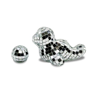 Factory <strong>Wholesale</strong> 3cm Eco-friendly Glass Silver Disco Mirror <strong>Christmas</strong> Seal Animal <strong>Ornament</strong> Home Decoration - Product Image 6