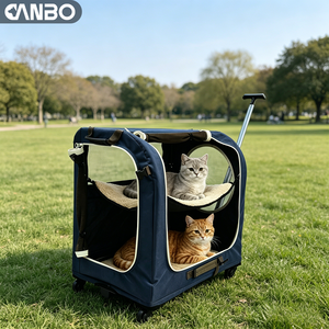 <span class=keywords><strong>Poussette</strong></span> pour chien CanboPet avec poignée réglable, pliable, avec <span class=keywords><strong>roues</strong></span> - Product Image 1