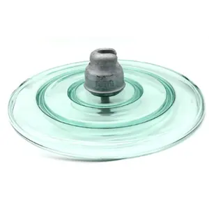 U160B Cap And Pin Glass Insulators Tempered Pin Type Glass Insulator For High Level Power Transmission