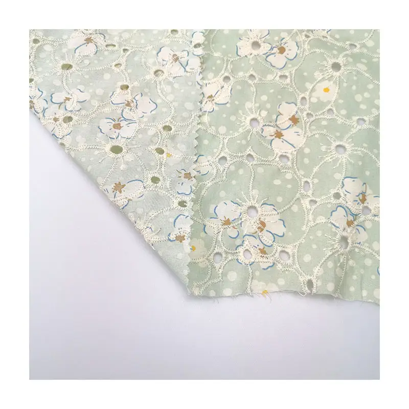 Laço colorido com impressão de flores, melhor preço, 100% algodão, tecido bordado, tecido para roupas