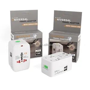 Adaptador universal de tomada para viagem, adaptador universal conversor internacional uk para adaptador da ue