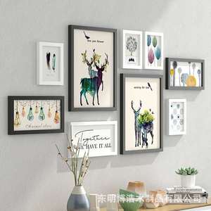 Solid Wood Photo <b>Frames</b> <b>A4</b> Size Wall Hanging Rectangular Durable Living Room Bedroom Decor - Product Image 1