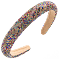 Serre-tête de Luxe Coloré Entièrement Orné de Cristaux Scintillants, Bijou de Cheveux Élégant pour Femme, Accessoire de Mode pour Mariage et Fêtes