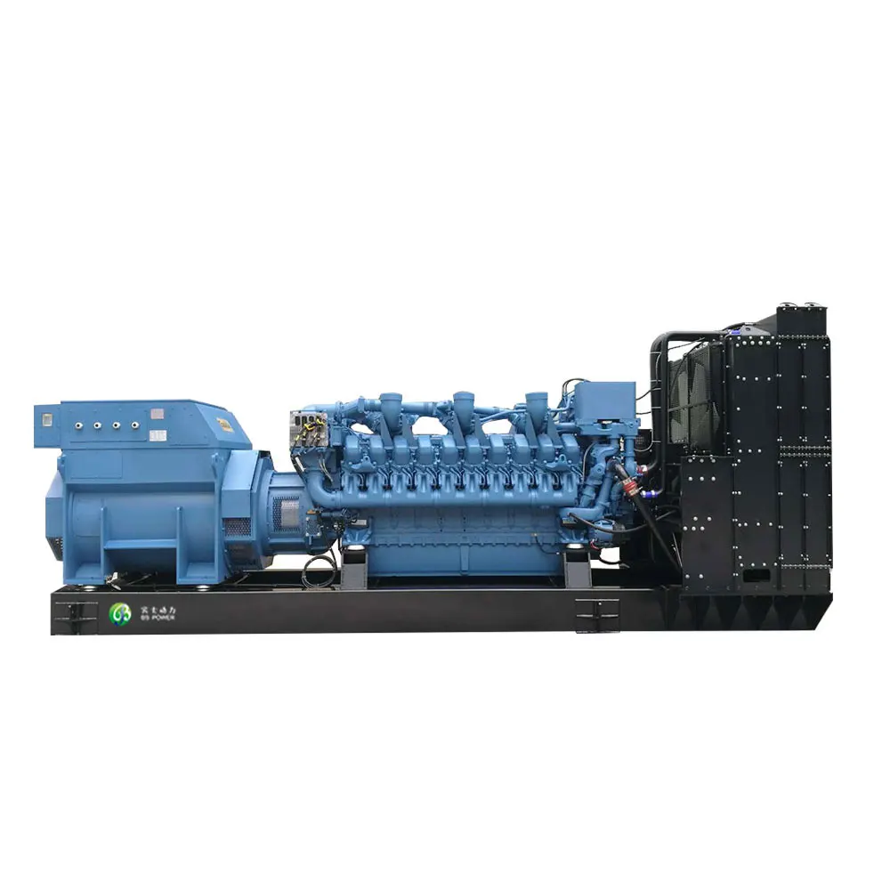 2000kva 1mw גבוהה מתח תעשייתי כוח Genset עם גרמניה מנוע 11KV 2MW מסונכרן דיזל גנרטור