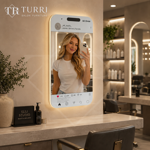 Specchio LED con Sensore IP44 Stile Instagram TURRI, Specchio Selfie Personalizzato con Luce per Saloni di Bellezza <span class=keywords><strong>e</strong></span> Studi di Creatori - Product Image 1