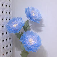 Flor de Camelia Gigante Luminosa Hecha a Mano con Luz para Bodas, Decoración del Hogar, Calle, Inicio de Negocios, Accesorios de Fotografía