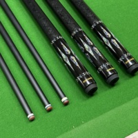 Tongkat Biliar Kulit Asli Berkualitas Tinggi 1/2 Split Leather Anti-slip Grip dengan Sambungan Baja Tahan Karat untuk Pemain Biliar Nine-Ball