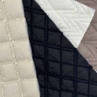 Tissu matelassé respirant en nylon taffetas 100 % avec motif diamant MQ, brodé et imperméable, pour vestes de filles