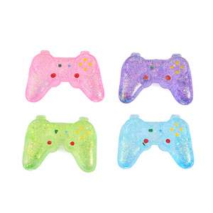 En stock, vente en gros, nouveau jouet de décompression en silicone souple transparent en forme de manette de jeu, à rebond lent, amusant à presser et à libérer - Product Image 2
