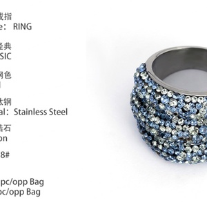 Women's Shiny Stainless Steel Engagement Wedding <b>Ring</b> Paved CZ Zircon Fashion Jewelry Finger <b>Ring</b> - Product Image 4