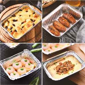 Full-size Disposable Silver Pulp Moulded Food <b>Container</b> Turkey Baking Bowl Aluminum <b>Foil</b> PP Plastic Lid Food Grade - Product Image 4
