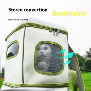 대용량 나일론 캔버스 고양이 작은 개 애완 동물 캐리어 단단한 동물 패턴 배낭 트롤리 휴대용 나들이 유니버설 애완 동물 - Product Image 2