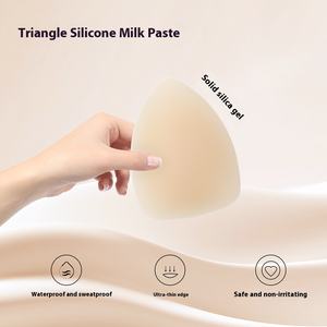 Kadın yeni tasarım üçgen şekli kullanımlık kendinden yapışkanlı görünmez silikon Pasties ince meme kapağı Uplift meme kapsayan - Product Image 3