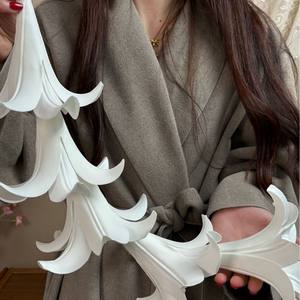 Tête de fleur artificielle Eva Lily, fleur blanche, décoration de plafond pour mariage, 18 cm de haut, simulation réaliste, décoration de mariage - Product Image 3