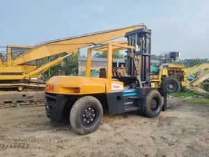 Kullanılmış Orijinal Japon Markası 10 Ton 2 Kademeli Mastlı Dizel Motorlu Forklift TCM FD100 Satılık - Product Image 3