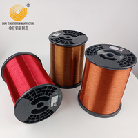 Fil d'aluminium émaillé de 0,14 mm à 0,9 mm, conducteur rond solide isolé, câble de bobinage pour moteurs et transformateurs