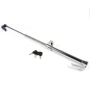 Verrou de sécurité <span class=keywords><strong>antivol</strong></span> pour <span class=keywords><strong>volant</strong></span> de voiture, Double crochet rétractable, embrayage Automobile, pédale, roue, frein - Product Image 1