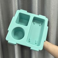 Plateau de rangement portable en EVA robuste avec porte-gobelet et fentes de rangement, antidérapant et imperméable, pour sacs de plage