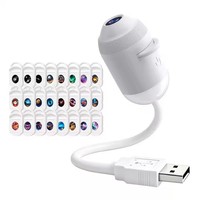 Projecteur de Galaxie Veilleuse à Luminosité Réglable, Lampe USB Rotative à 360 Degrés avec 3/6/12/24 Diapositives de Films
