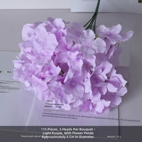 Buket Bola Bunga Hydrangea Sutra Buatan Dekorasi Halloween Buatan Tangan Serbaguna untuk Meja