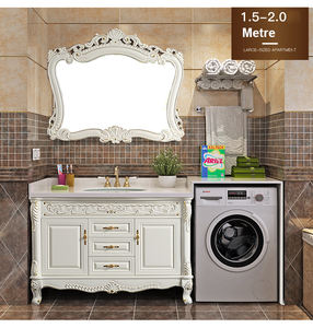 2025 Fábrica OEM Muebles de baño Lavabo antiguo Mueble de baño de madera Vanidad Original Juego de <span class=keywords><strong>lavabos</strong></span> dobles - Product Image 3