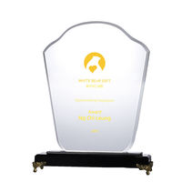 Trofeos de Cristal al por Mayor, Placas Personalizadas con Impresión de Letras, Grabado Personalizado, Estilo Deportivo, Decoración para Bodas
