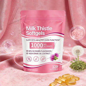 Chardon-Marie 120 Gélules Molles, Extrait de Silymarine Standardisé à 80%, Soutient la Santé Cardiaque, l'Immunité, la Peau et la Réparation Cellulaire - Product Image 2