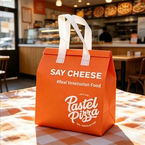 Sac isotherme personnalisé avec logo, en non-tissé, pour produits surgelés, boissons froides, pizzas, livraison à emporter pour restaurants - Product Image 1